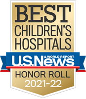 Best Childrens Hospital US News & World Report Honor Roll 2021-22 Badge
