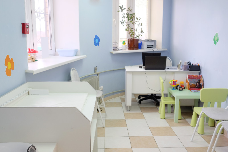 a pediatric exam room