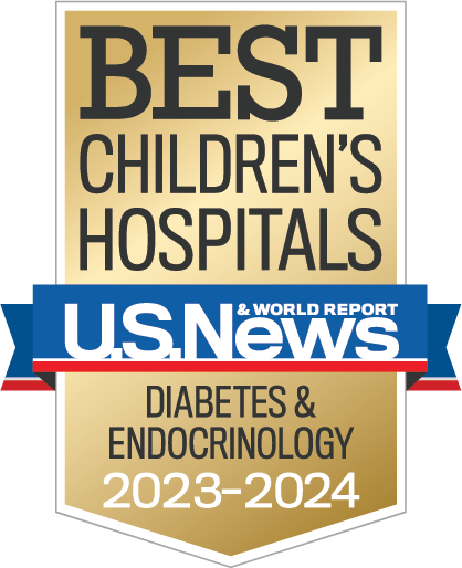Best Childrens Hospital US News & World Report Honor Roll 2023-24 Badge - Diabetes & Endocrinology