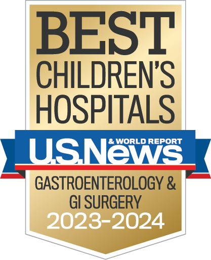 Best Childrens Hospital US News & World Report Honor Roll 2023-24 Badge - Gastroenterology & GI Surgery