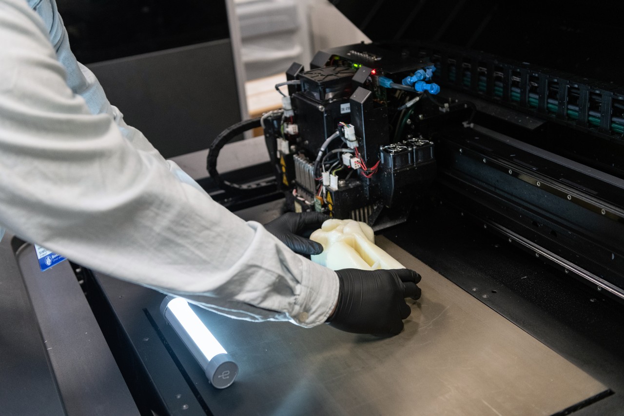 A 3D printer is used to create a body part.