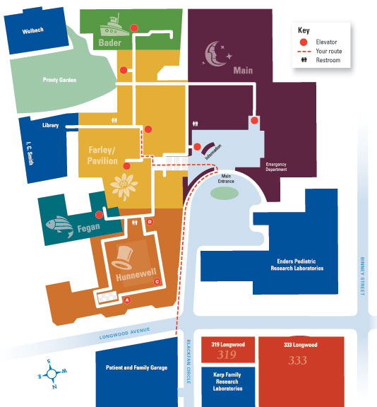 Boston Children's Hospital map