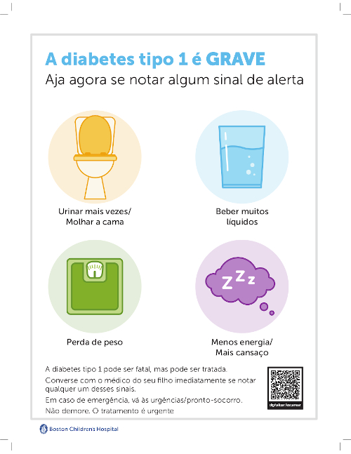 Tips in Portugese for addressing diabetes.